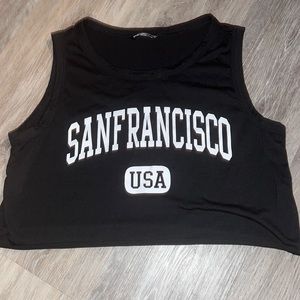 Sleeveless, cropped, San Francisco tshirt